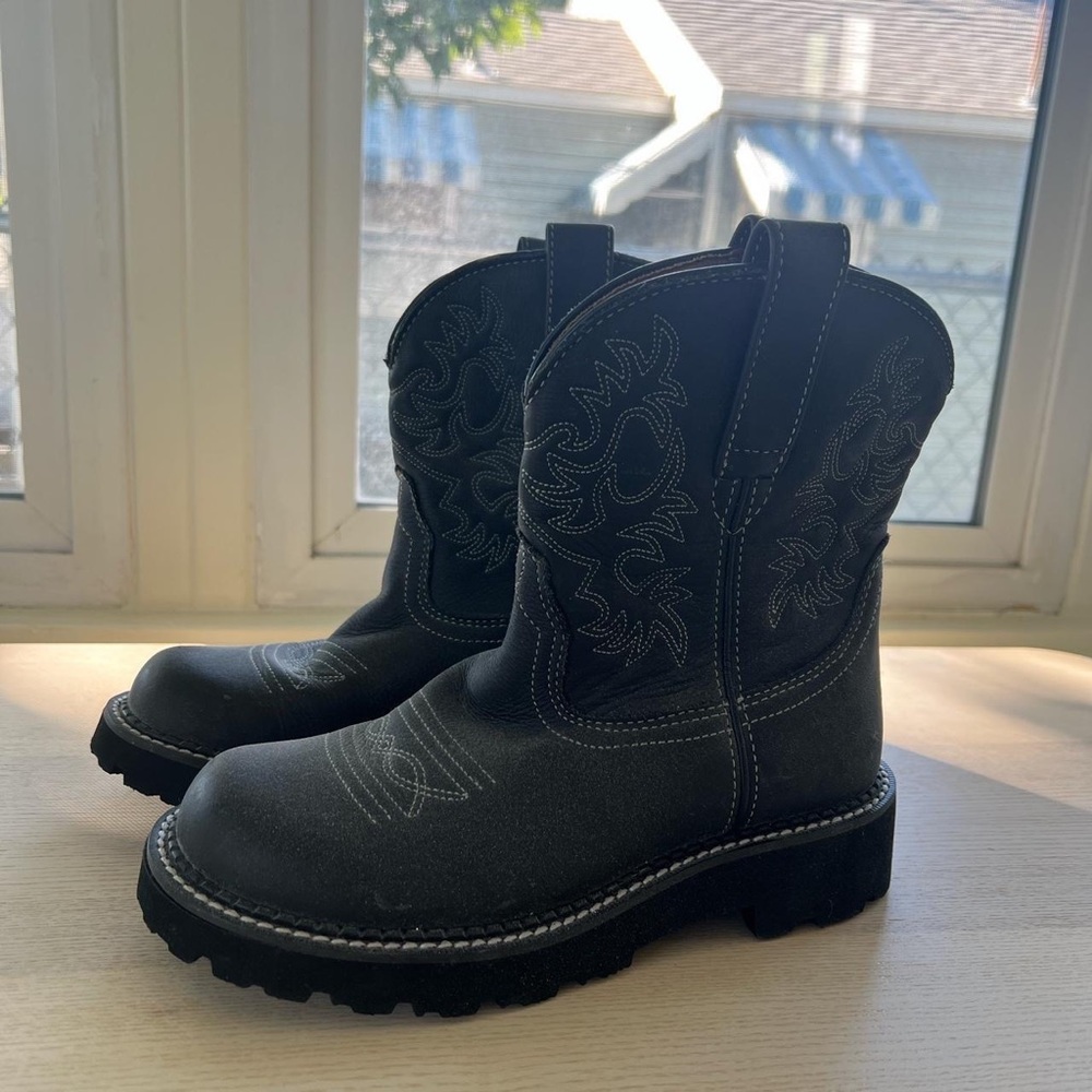 ariat fatbaby black cowboy boots size 6.5.